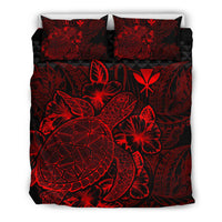 Polynesian Bedding Set - Hawaii Duvet Cover Set Red Color - Polynesian Pride