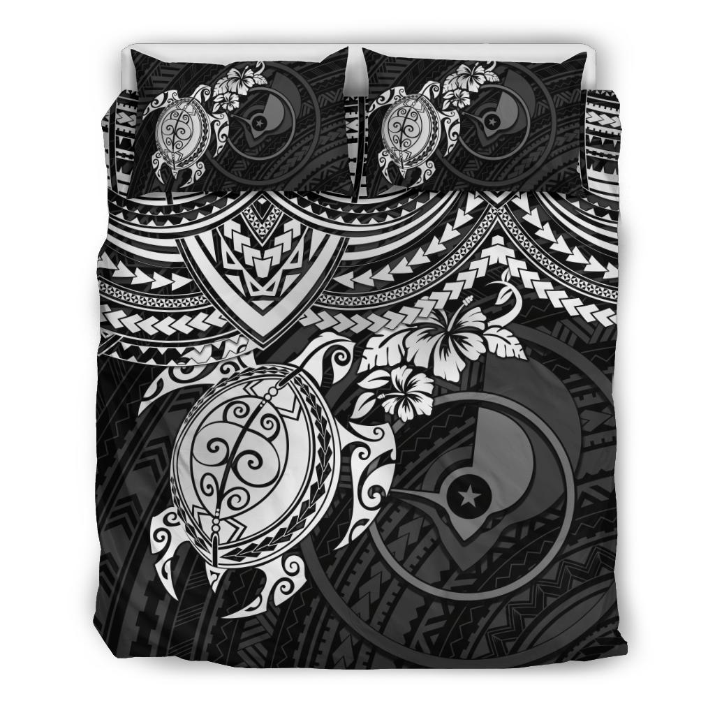 Polynesian Bedding Set - Yap Duvet Cover - White Turtle - Polynesian Pride