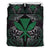 Polynesian Bedding Set - Hawaii Duvet Cover Set Green Hibiscus Coat Of Arms - Polynesian Pride