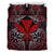 Polynesian Bedding Set - Hawaii Duvet Cover Set Red Hibiscus Coat Of Arms - Polynesian Pride