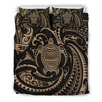 Polynesian Bedding Set - Polynesian Gold Turtle Duvet Cover Set - Polynesian Pride