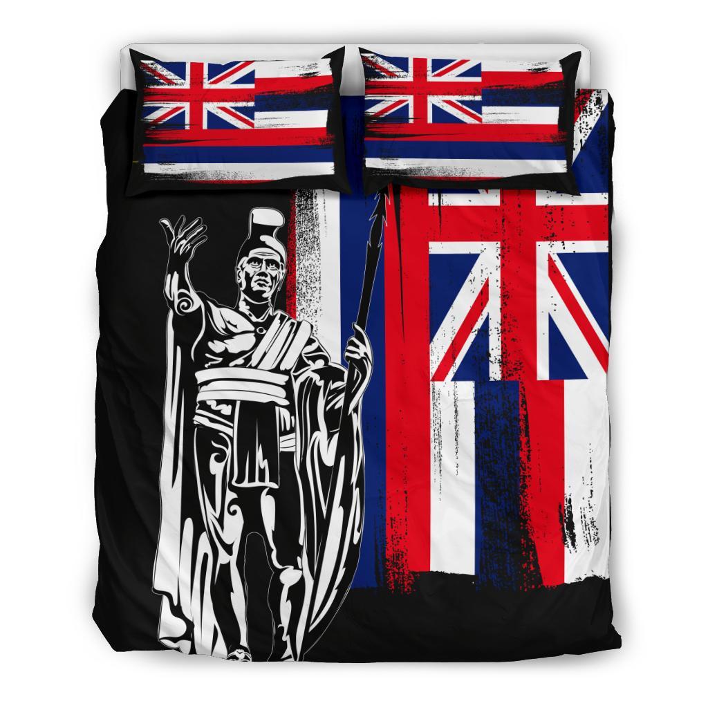 Hawaii Bedding Set - Hawaii King Flag Bedding Set Black - Polynesian Pride