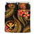 Polynesian Hawaii Bedding Set - Kanaka Maoli Duvet Cover Set - Gold Plumeria - Polynesian Pride