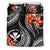 Polynesian Hawaii Bedding Set - Kanaka Maoli Duvet Cover Set - Black Plumeria - Polynesian Pride