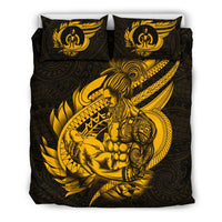 Polynesian Bedding Set - Vanuatu Duvet Cover Set Father And Son Gold - Polynesian Pride
