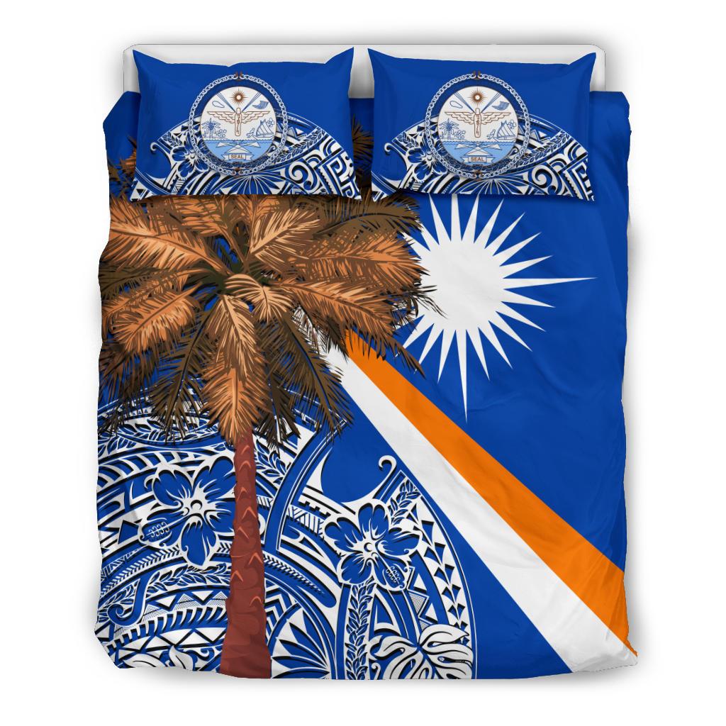 Polynesian Bedding Set - Marshall Islands Duvet Cover Set Palm Tree - Polynesian Pride