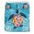 Hawaii Bedding Set - Hawaii Turtle Hibiscus Plumeria Bedding Set Blue - Polynesian Pride