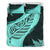 Paua Shell Maori Silver Fern Bedding Set, Turquoise - Polynesian Pride