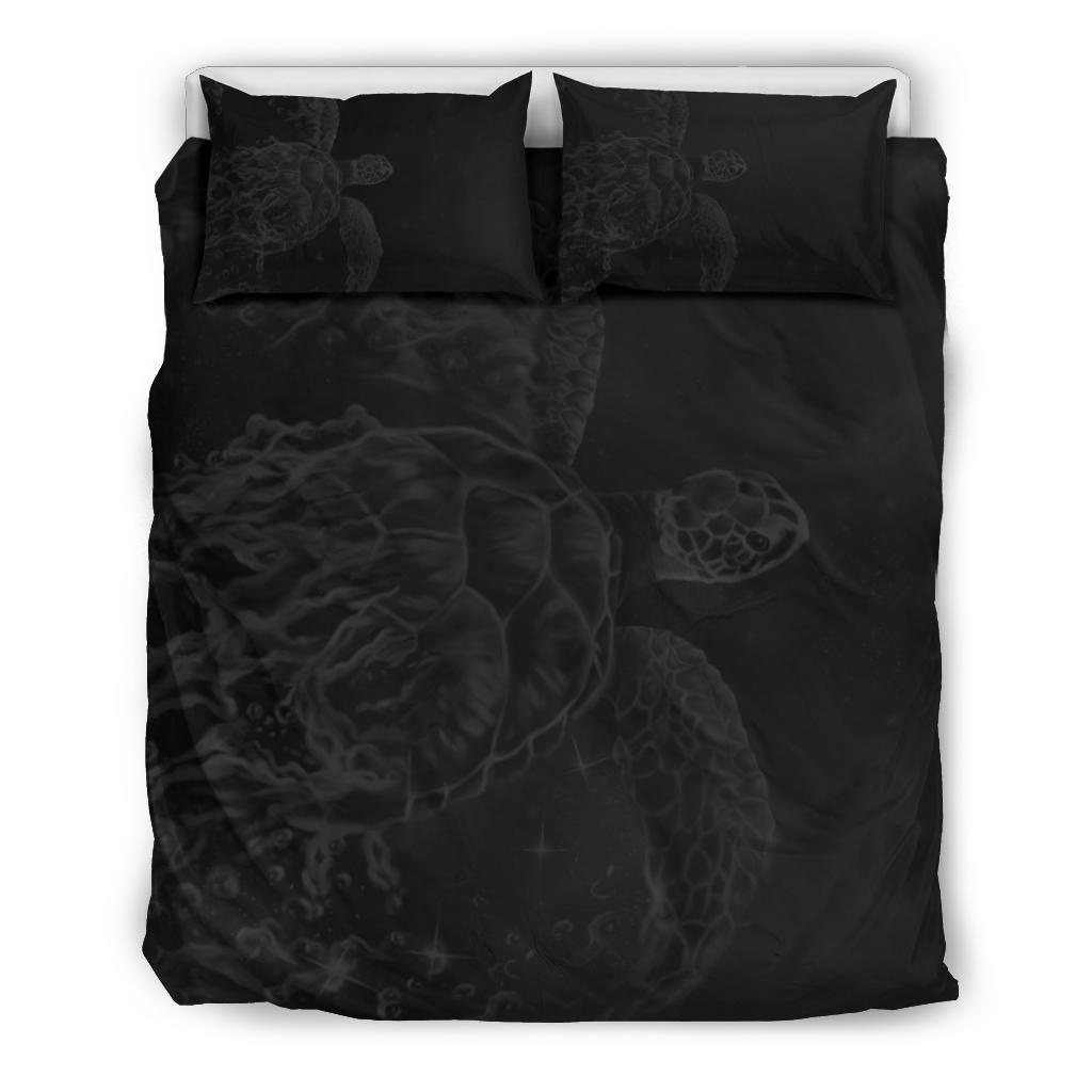 Hawaii Sea Turtle Water Color Travel Galaxy Bedding Set - AH - Grey Grey - Polynesian Pride