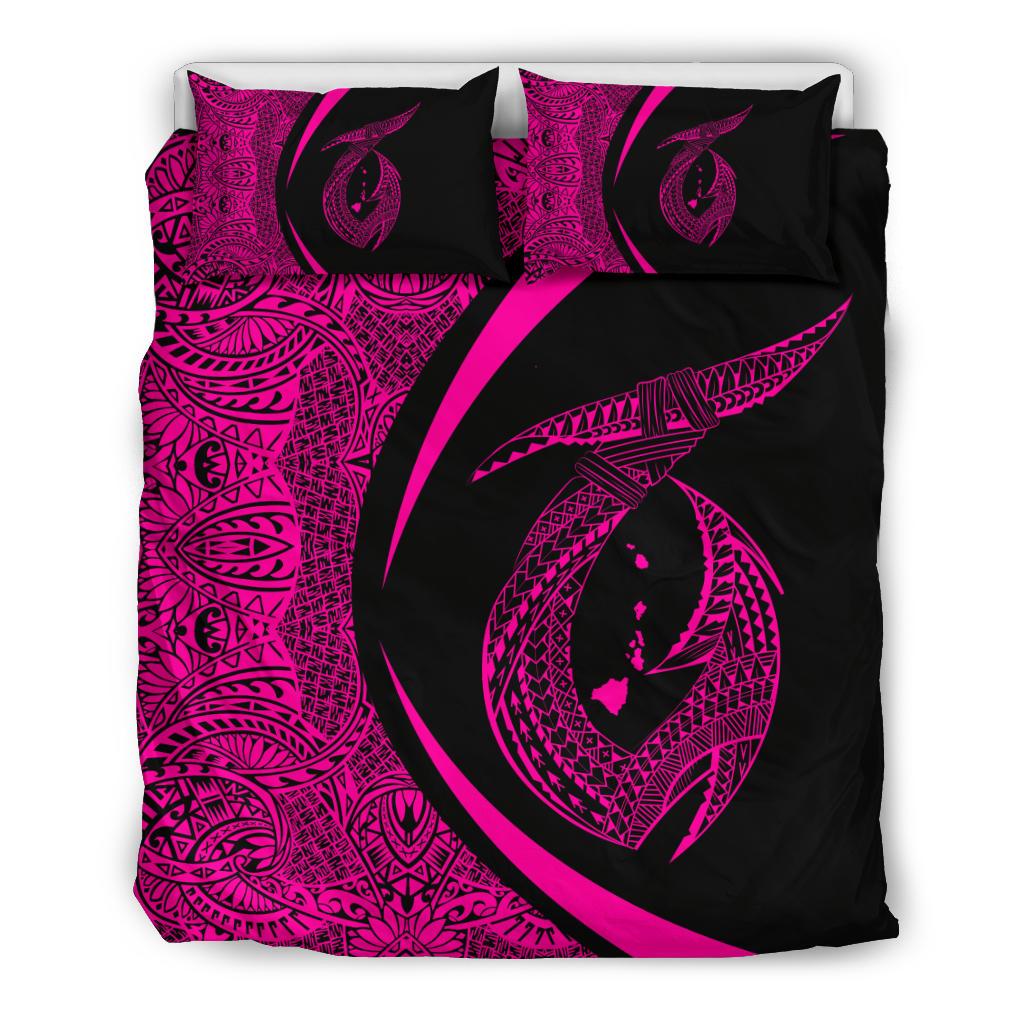 Hawaii Fish Hook Polynesian Bedding Set - Circle Style Pink Pink - Polynesian Pride