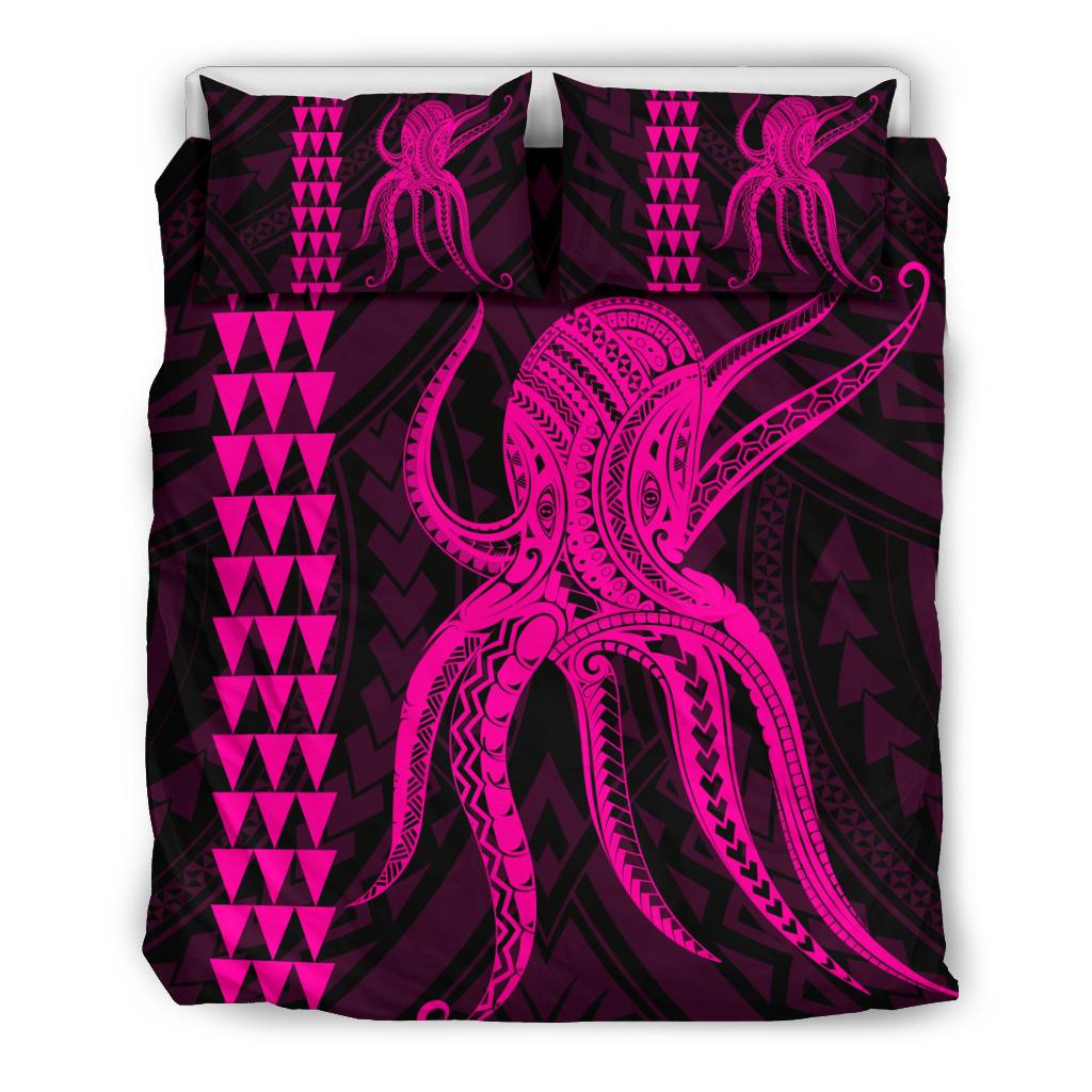 Hawaii Octopus KaKau Polynesian Bedding Set - Pink Pink - Polynesian Pride