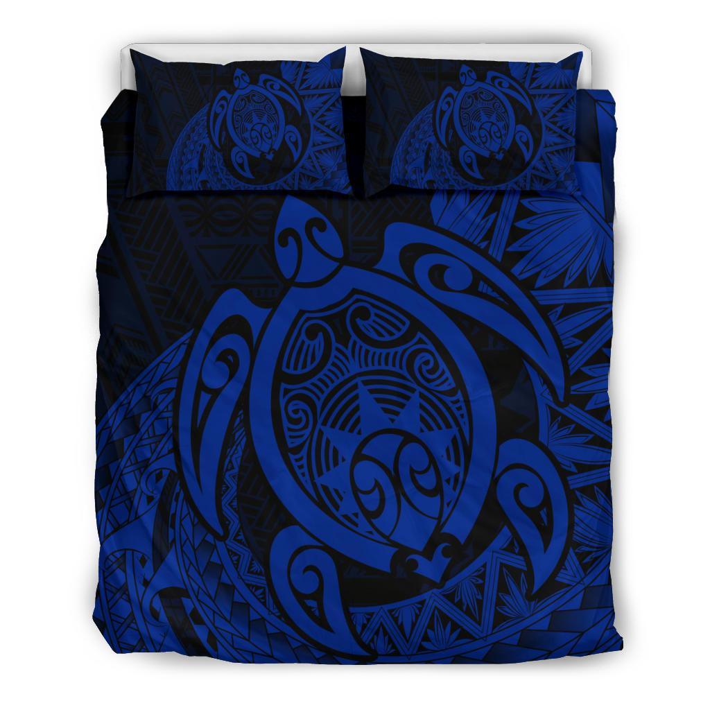 Hawaii Bedding Set - Hawaii Polynesian Turtle Bedding Set - Daria Style Blue Blue - Polynesian Pride