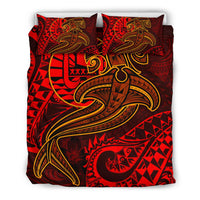 Tahiti Bedding Set - Red Shark Polynesian Tattoo - Polynesian Pride