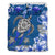 Hawaii Turtle Polynesian Mix Plumeria Blue Bedding Set - Polynesian Pride