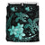 Hawaii Polynesian Turtle Plumeria Bedding Set - Pog Style Turquoise Turquoise - Polynesian Pride