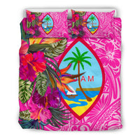 Guam Bedding Set - Hibiscus Polynesian Pattern Pink Version - Polynesian Pride
