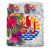 Tahiti Bedding Set - Hibiscus Polynesian Pattern White Version - Polynesian Pride