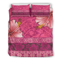 Hawaii Bedding Set - Hawaii Hibiscus Pattern Bedding Set - Ver 2 Pink - Polynesian Pride