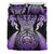 Maori Face Fern New Zealand Bedding Set Purple - Polynesian Pride