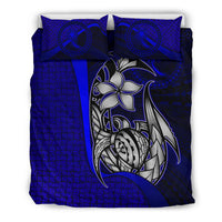 Chuuk Micronesian Bedding Set Blue - Turtle With Hook - Polynesian Pride