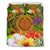 Polynesian Bedding Set - Manta Ray Tropical Flowers (Reggae) - Polynesian Pride