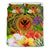 Hawaii Polynesian Bedding Set - Kanaka Maoli Manta Ray Tropical Flowers (Reggae) - Polynesian Pride