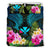 Polynesian Bedding Set - Hawaii Duvet Cover Blue Kanaka Maoli Hibiscus Plumeria Coconut - Polynesian Pride