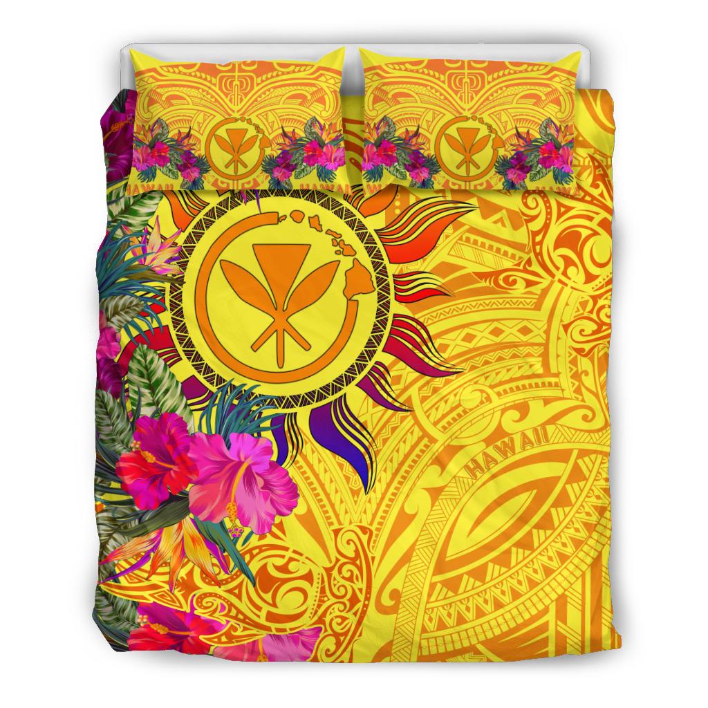 Polynesian Bedding Sets - Hawaii Kanaka Maoli & Flowers With Polynesian Patterns - Polynesian Pride