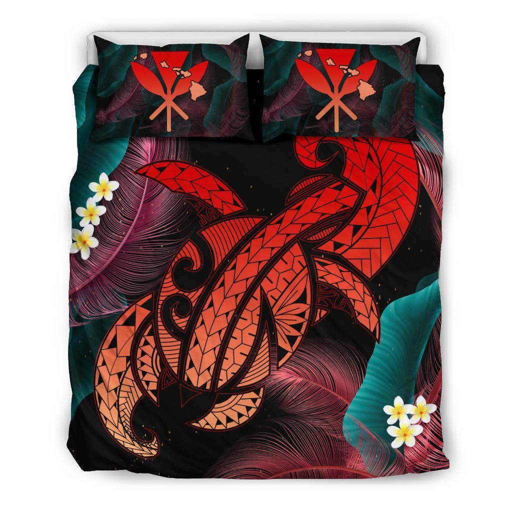 Hawaii Turtle Polynesian Tropical Bedding Set - Ghia Style Red Red - Polynesian Pride