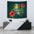 Nauru Polynesian Tapestry - Green Turtle Hibiscus One Style Small 60" x 51" Green - Polynesian Pride