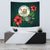 Niue Polynesian Tapestry - Green Turtle Hibiscus One Style Small 60" x 51" Green - Polynesian Pride