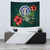 Northern Mariana Islands Polynesian Tapestry - Green Turtle Hibiscus One Style Small 60" x 51" Green - Polynesian Pride