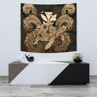 Hawaii Turtle Wave Polynesian Tapestry - Hey Style Gold Wall Tapestry 75cm*90cm Gold - Polynesian Pride