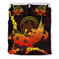 Palau Polynesian Bedding Set - Swordfish With Hibiscus - Polynesian Pride