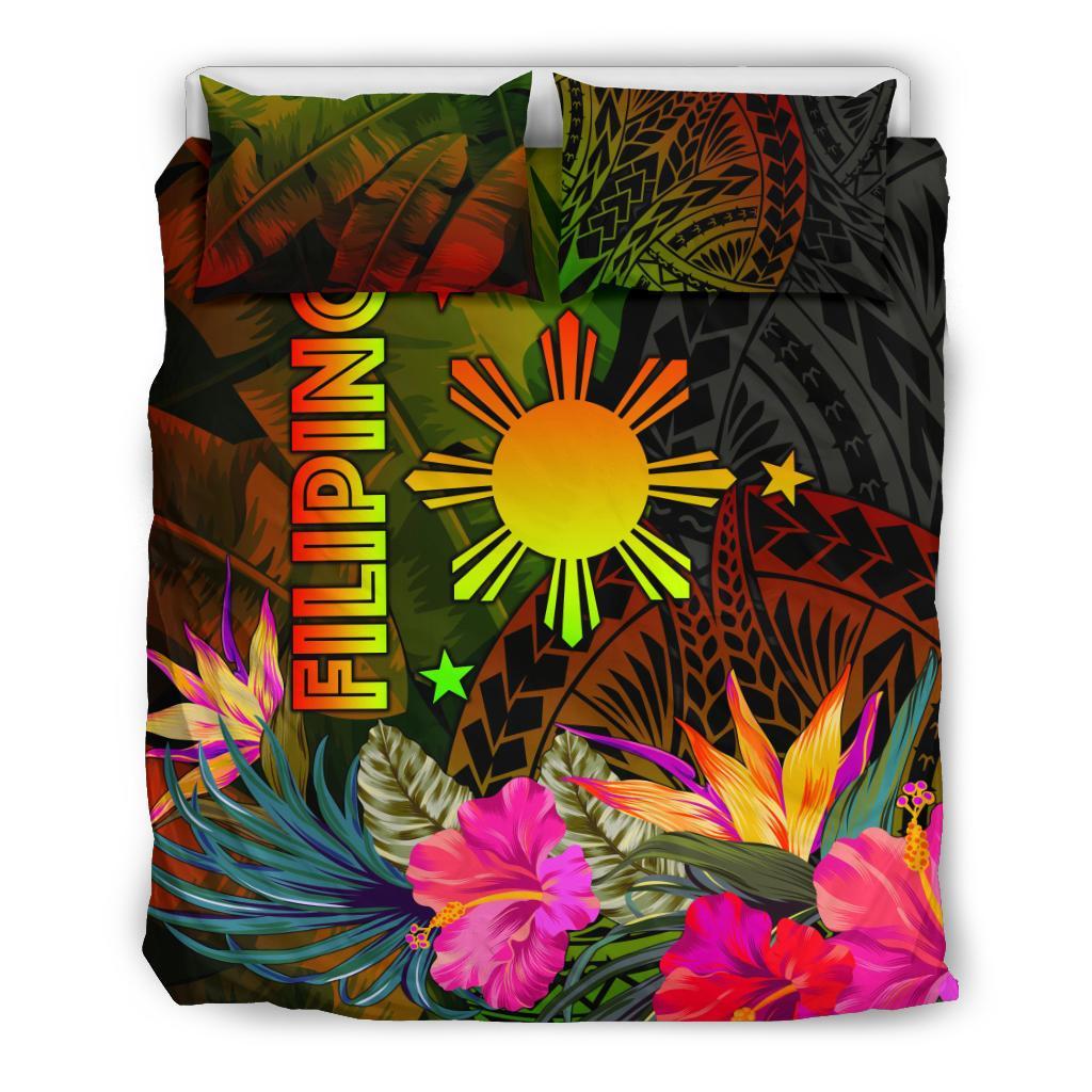 The Philippines Polynesian Bedding Set - Hibiscus and Banana Leaves - Polynesian Pride