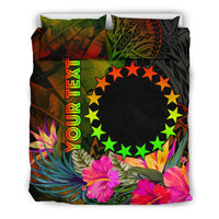Cook Islands Polynesian Personalised Bedding Set - Hibiscus and Banana Leaves - Polynesian Pride