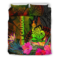 New Caledonia Polynesian Bedding Set - Hibiscus and Banana Leaves - Polynesian Pride