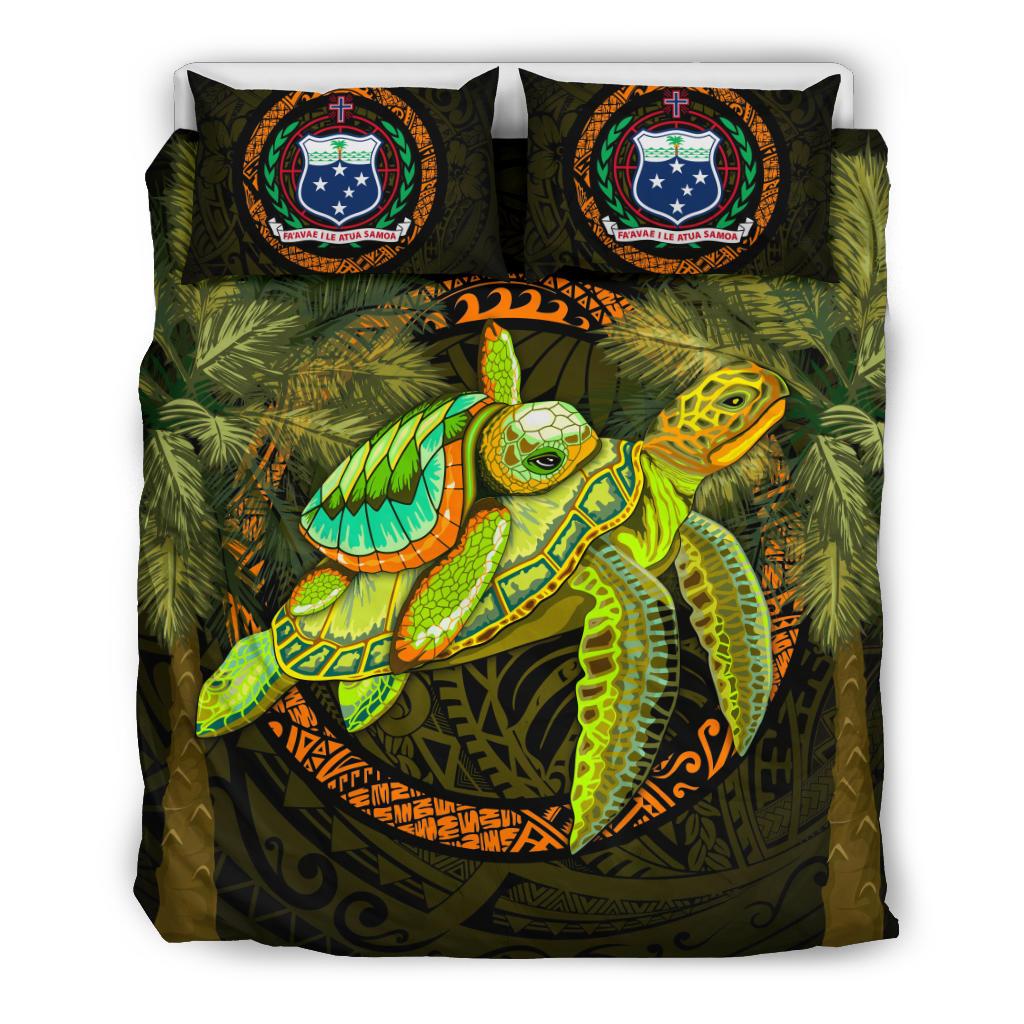 Samoa Bedding Set - Polynesian Turtle Palm Tree - Polynesian Pride