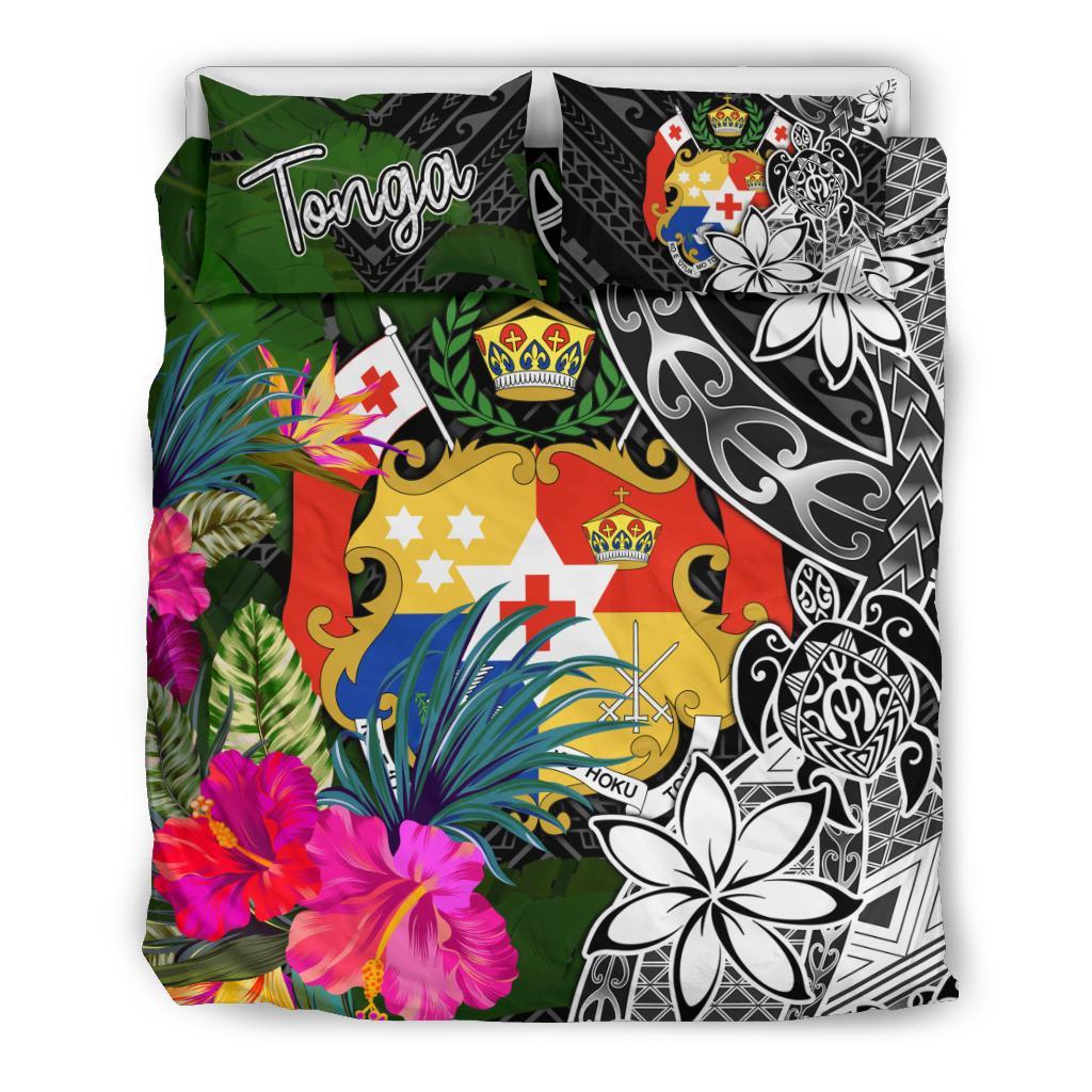 Tonga Bedding Set - Turtle Plumeria Banana Leaf - Polynesian Pride