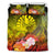 Tahiti Bedding Set - Humpback Whale with Tropical Flowers (Yellow) - Polynesian Pride