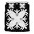 Hawaiian Bedding Set Royal Pattern - Black And White - A2 Style White - Polynesian Pride