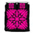 Hawaiian Bedding Set Royal Pattern - Black And Pink - A3 Style Bedding Set Pink - Polynesian Pride