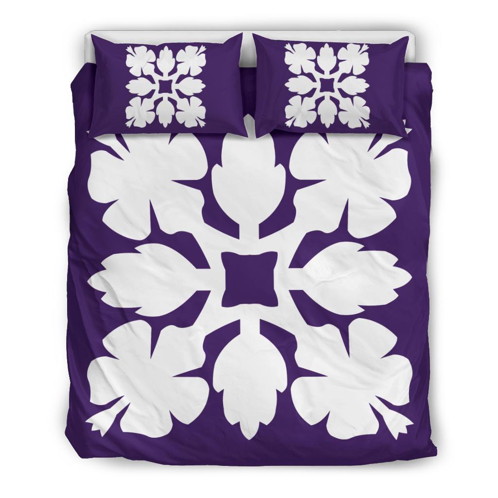 Hawaiian Bedding Set Royal Pattern - Purple - C1 Style Purple - Polynesian Pride