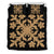 Hawaiian Bedding Set Royal Pattern - Black And Gold - C2 Style Gold - Polynesian Pride