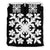 Hawaiian Bedding Set Royal Pattern - Black And White - C2 Style White - Polynesian Pride