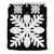 Hawaiian Royal Pattern Bedding Set - Black And White - D1 Style White - Polynesian Pride