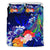 Kosrae Bedding Set - Humpback Whale with Tropical Flowers (Blue) - Polynesian Pride