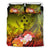 Kosrae Bedding Set - Humpback Whale with Tropical Flowers (Yellow) - Polynesian Pride