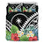 Chuuk Bedding Set - Chuuk Coat of Arms & Polynesian Tropical Flowers White - Polynesian Pride