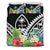 Guam Bedding Set - Guam Coat of Arms & Polynesian Tropical Flowers White - Polynesian Pride